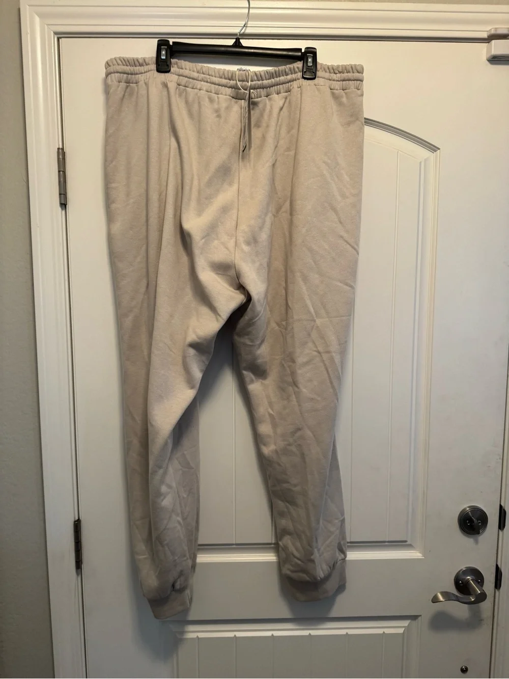 adidas Men's Light Beige Drawstring Joggers